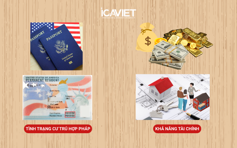 Người bảo lãnh có tình trạng cư trú hợp pháp và đủ khả năng tài chính