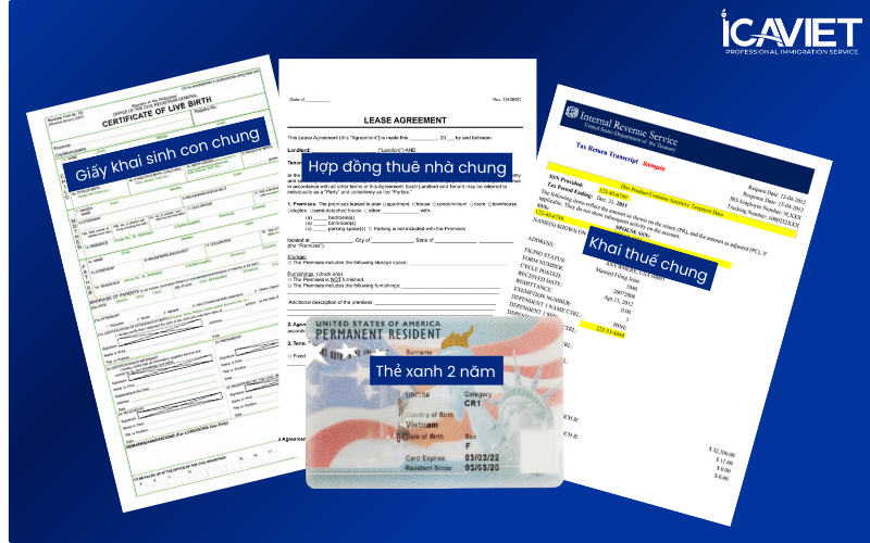 Một số bằng chứng cần chuẩn bị khi nộp Form I-751