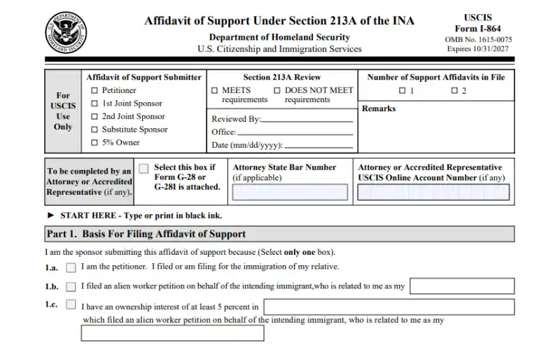 Hồ sơ bảo trợ tài chính trong bảo lãnh định cư là gì?