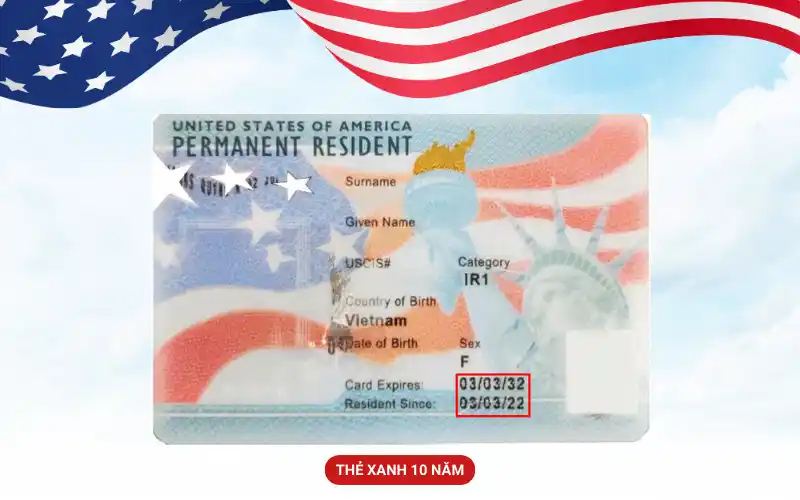 thẻ xanh 10 năm