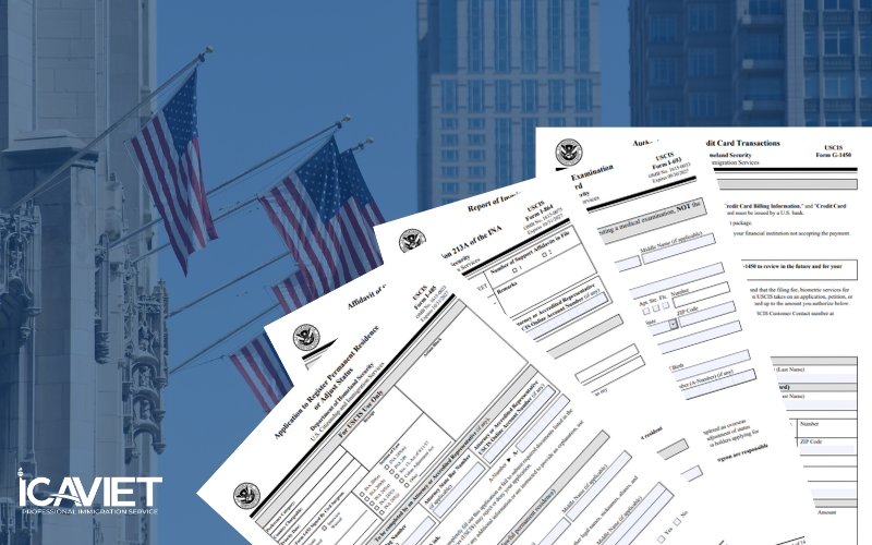 Các mẫu đơn cần nộp khi xin thẻ xanh với diện K1