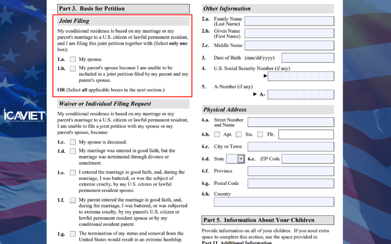 Nộp đơn chung với người bảo lãnh (Joint Filing)