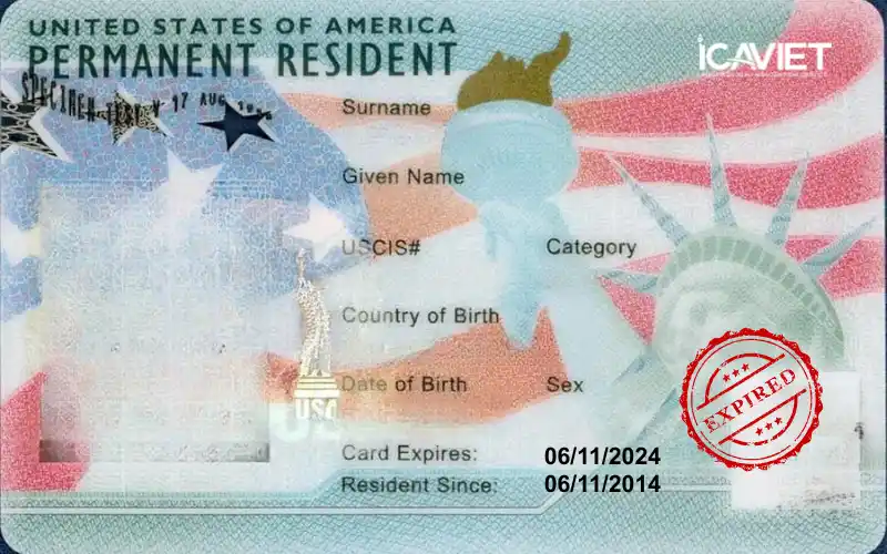 thẻ xanh 10 năm hết hạn